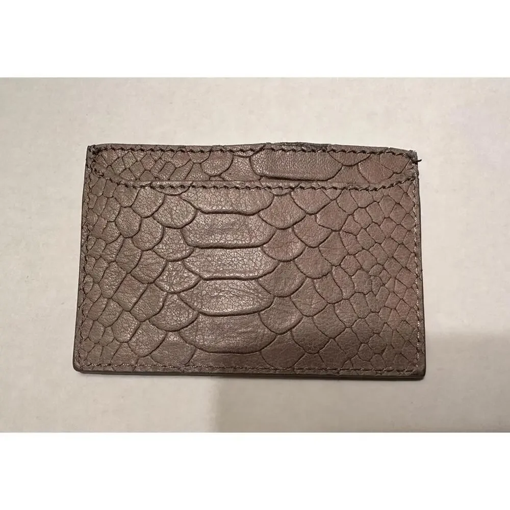 Lena Erziak Leather Credit Card Case New Taupe - Picture 2 of 4